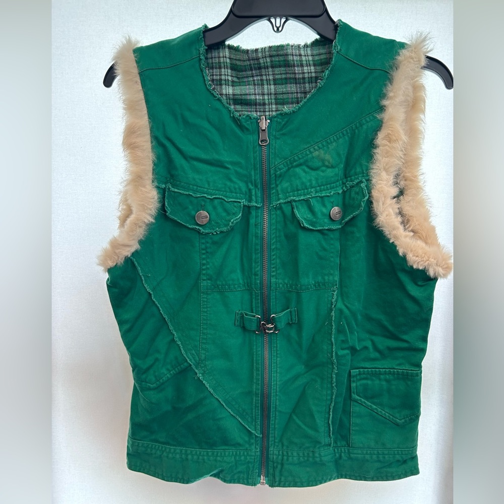 Vintage BCBG Reversible Vest Women’s L